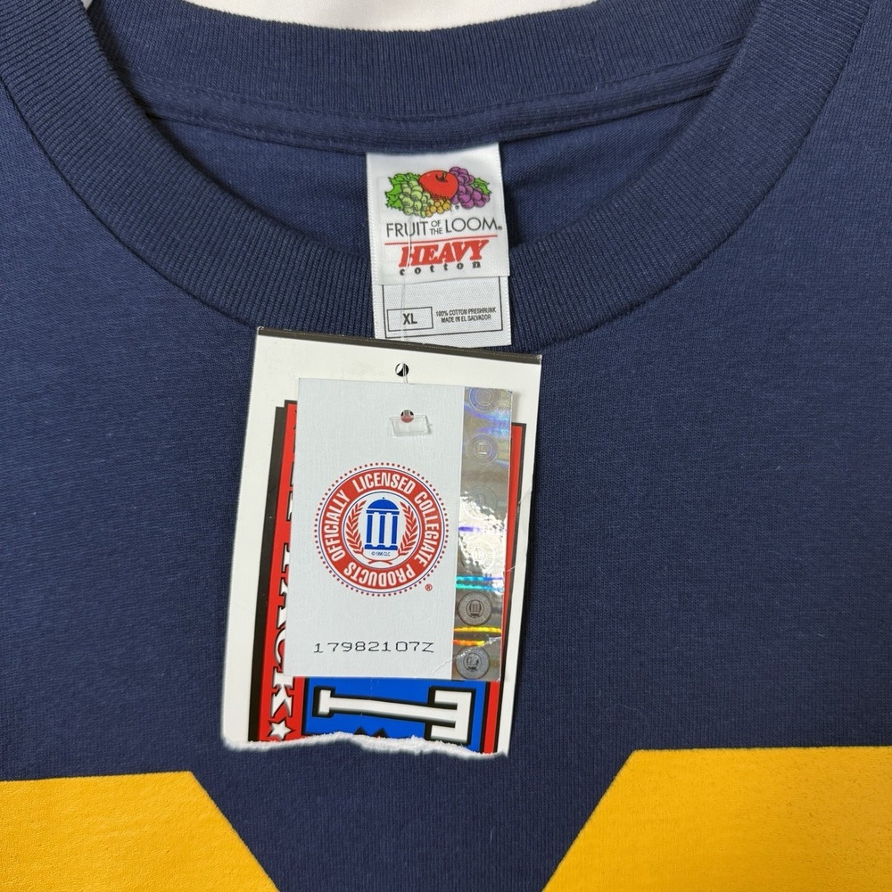 Vintage Y2K Michigan Wolverines Football Shirt XL Sport Attack Fruit Of Loom Tag - Picture 2 of 4